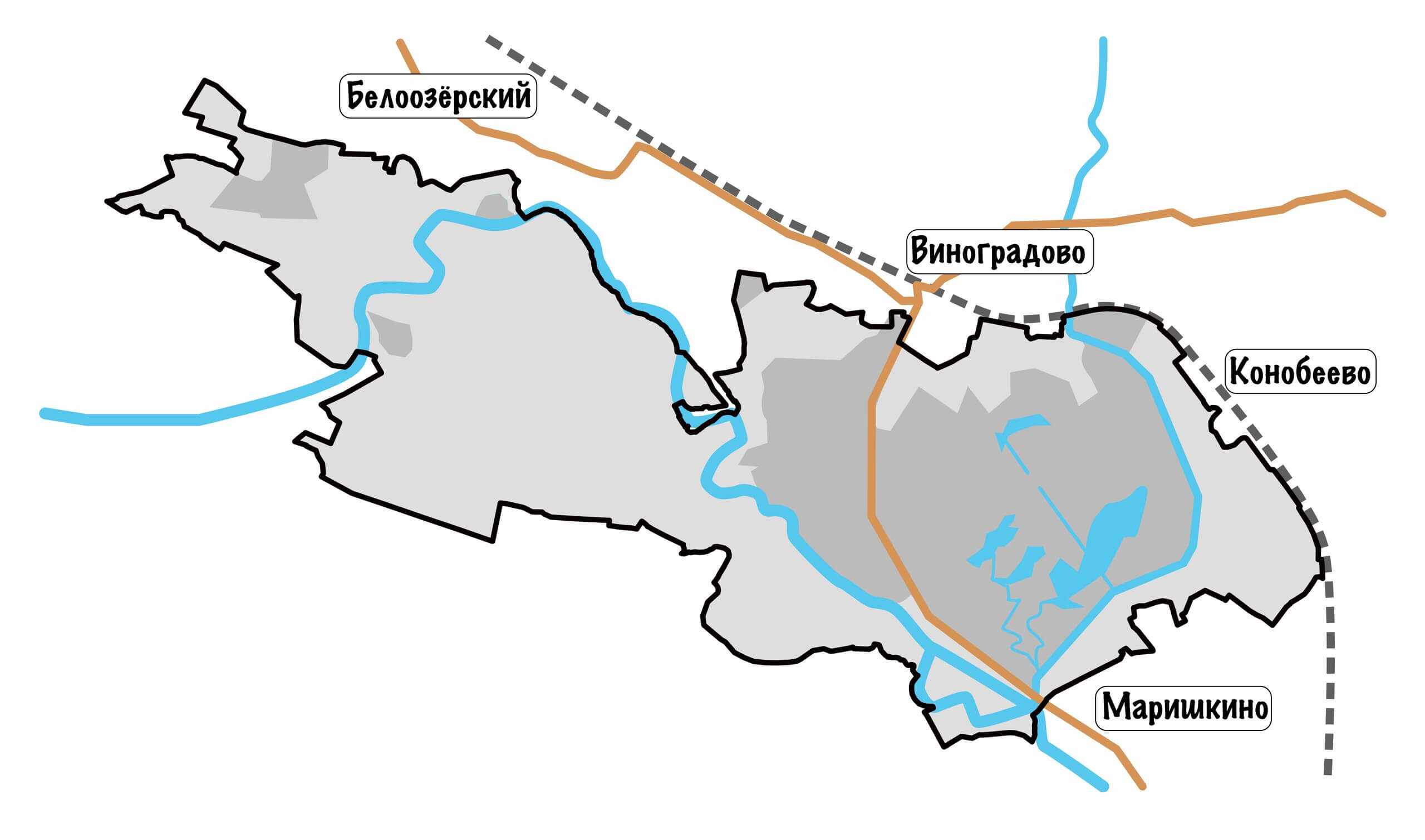 Воскресенский район конобеево карта